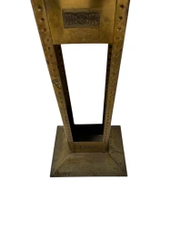 Vienna Secession Patinated Brass Magazine Rack, 1900s